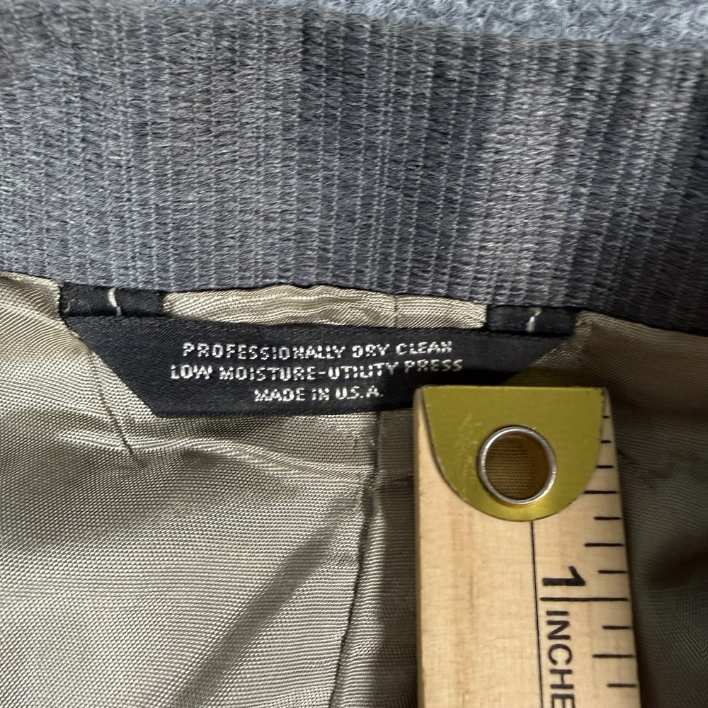 Vintage Silverado Western Blazer Mens 44 Suede Yoke Cowboy Sport Coat Gray USA - Picture 5 of 12